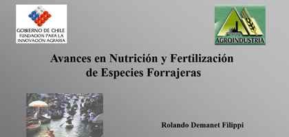 Avances en Nutrición y Fertilización de Especies Forrajeras