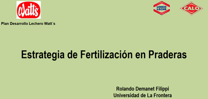Estrategia de Fertilización en Praderas